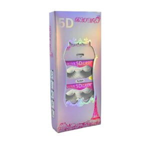 Pestañas Mink 5D Lash Bajmej caja lila