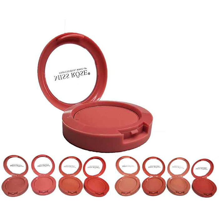 Rubores Miss Rose redondos pequeños empaque rosado LOTE 3