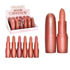Labiales en capsula tonos rojos 24 unidades Miss Rose Puntos blancos