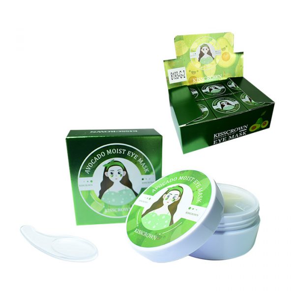 Parches en tarro para ojeras presentacion de aguacate kisscrown