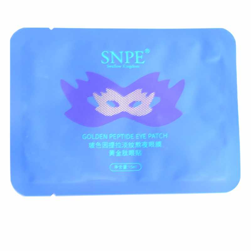 Mascarilla en sobre azul con forma de antifaz