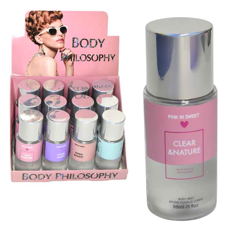 Splash body philosophy tapa plateada clear & nature