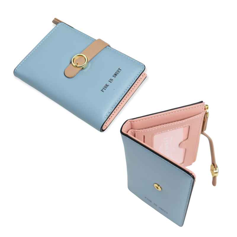 Billetera azul pink in sweet con broche