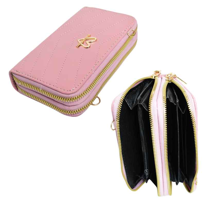 Billetera emblema pink in sweet textura rosado