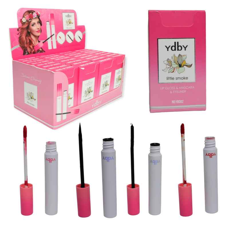 Kit de belleza con diseño de cigarros caja fucsia marca YDBY