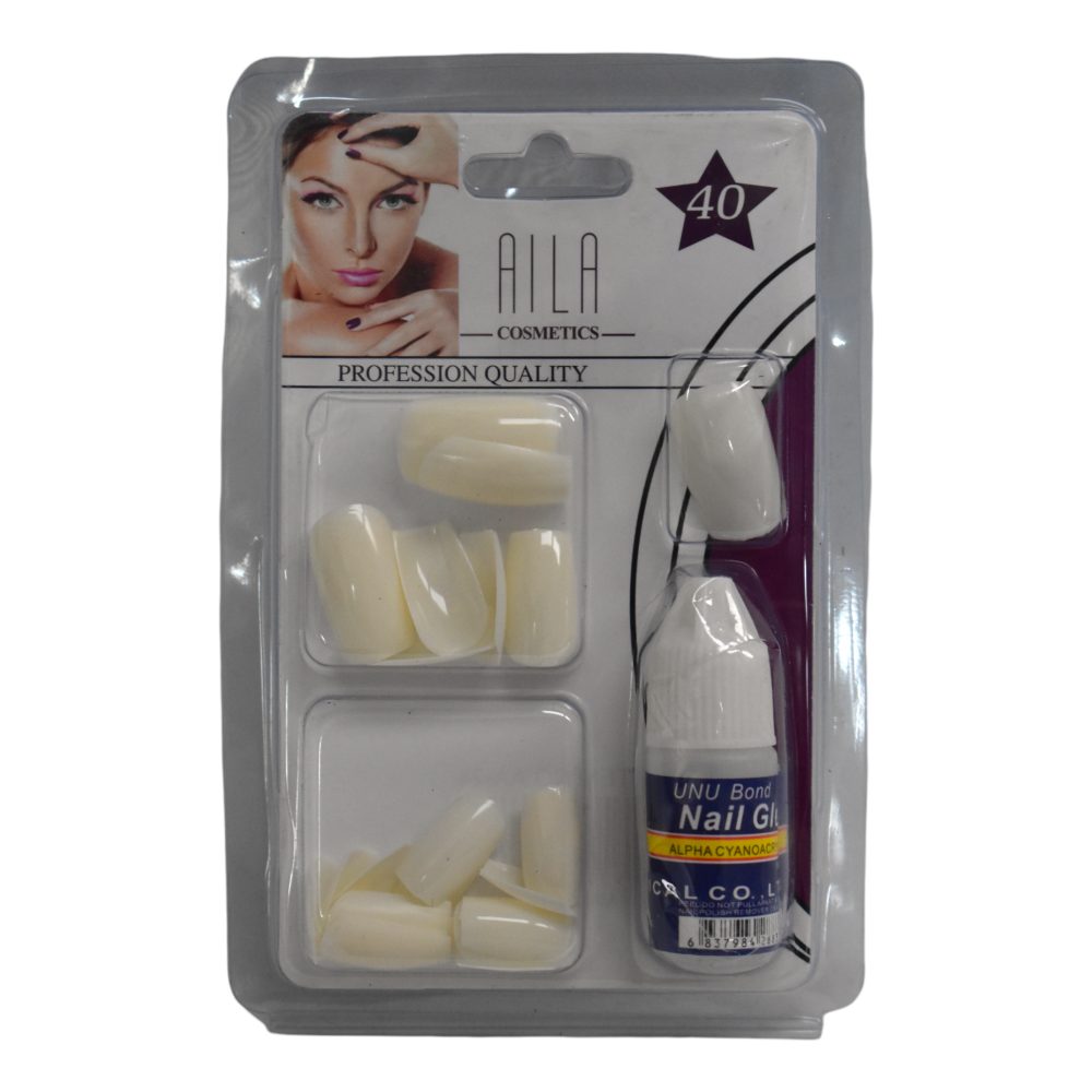 Kit de uñas con pegamento Aila Cosmetics