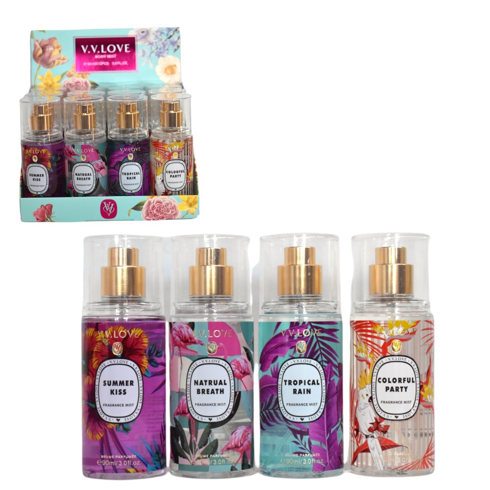 Perfume V.V. Love caja turqueza con flores 90ml