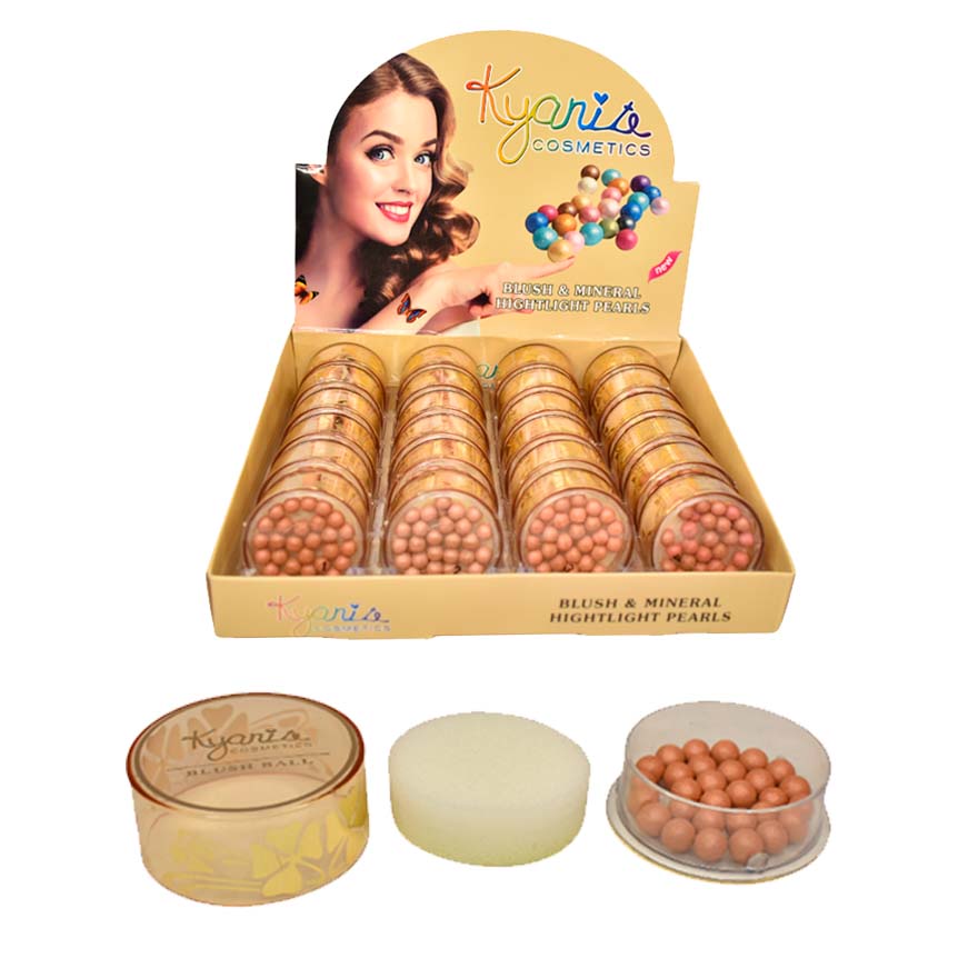 Rubor en perlas Kyarite empaque redondo surtido