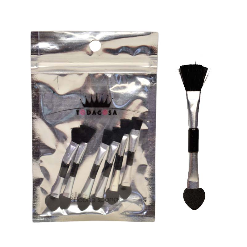 Set de aplicador de sombras de 6 unidades empaque plateado TodaCosa