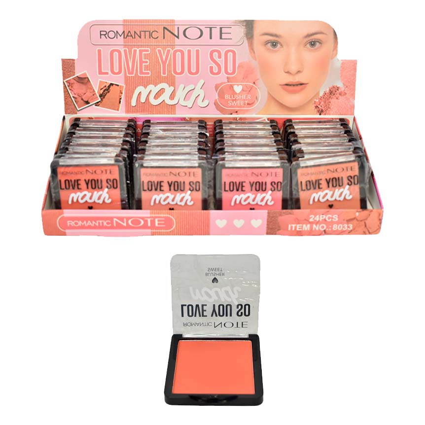 Rubor Romantic Note love you so much caja cuadrada