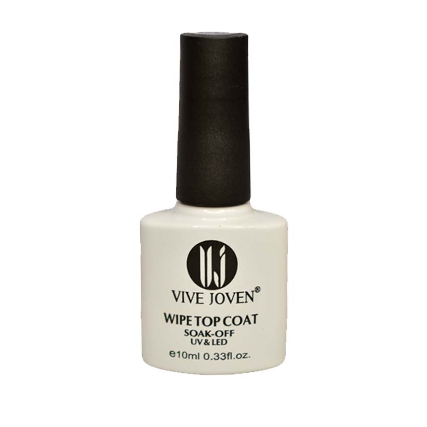Esmalte Wipe top coat Vive Joven envase blanco 10 ml