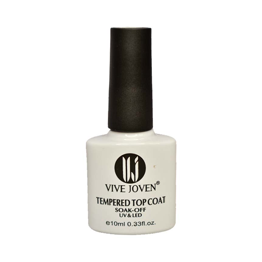 Esmalte Tempered top coat Vive Joven envase blanco 10ml