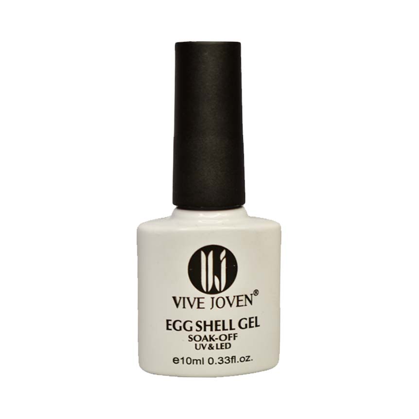Esmalte transparente top coat Egg shell gel Vive joven envase blanco 10ml