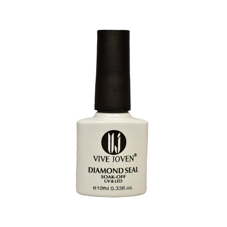 Esmalte top coat Diamond Seal Vive Joven envase blanco 10ml