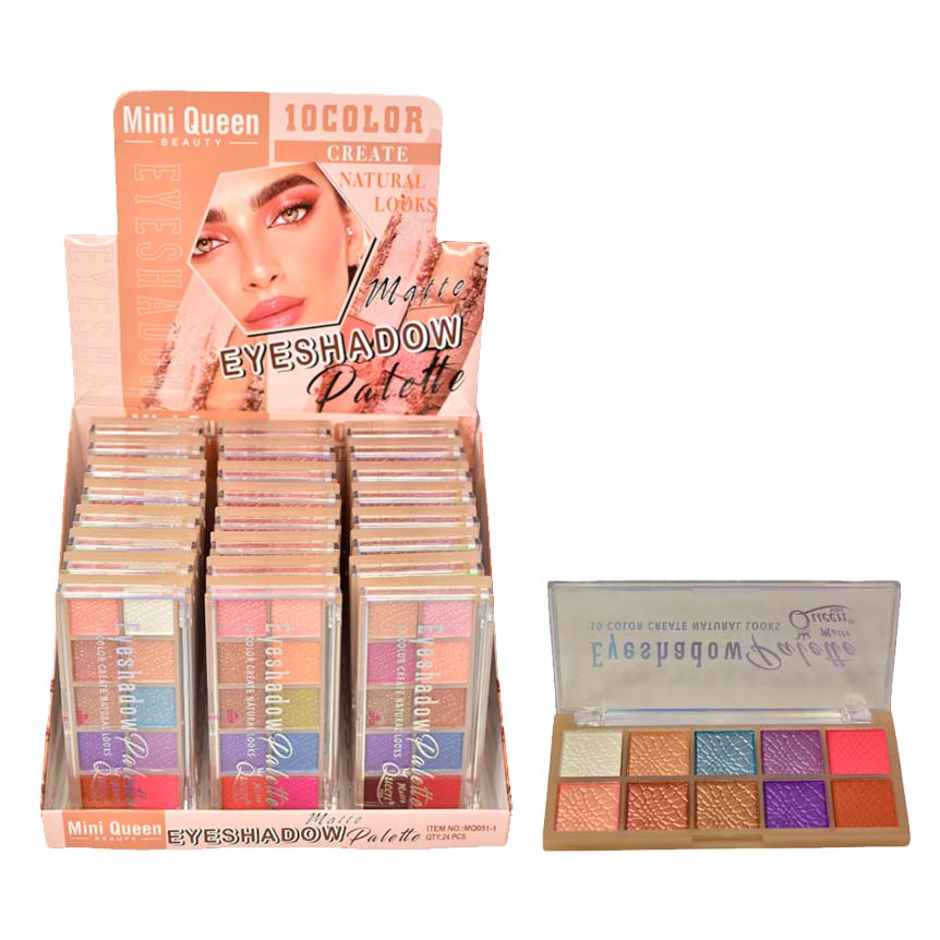 Paleta de sombras matte 10 colores Mini Queen Beauty