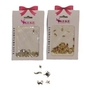 Decoracion para uñas Keke de perla grande empaque blanco y moña