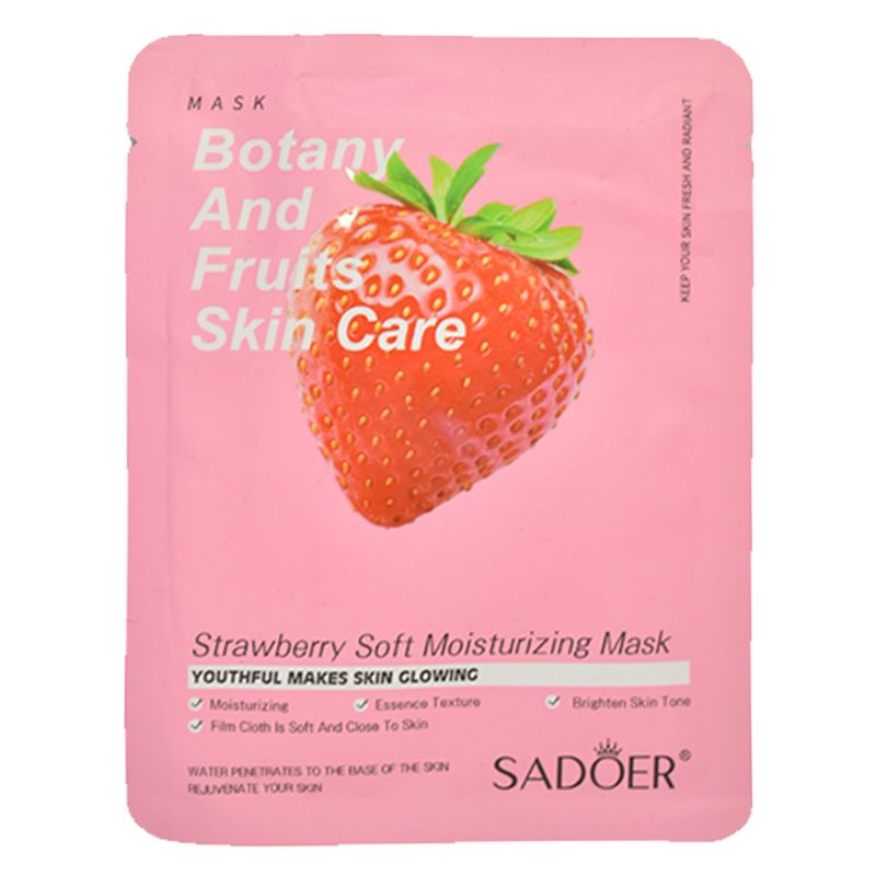 Mascarilla de fresa Sadoer empaque rosado
