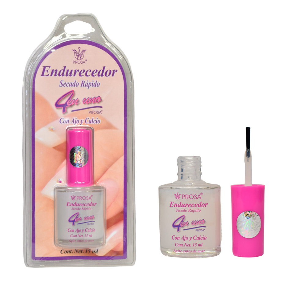 Endurecedor de secado rápido con Ajo y Calcio Prosa presentación blíster.