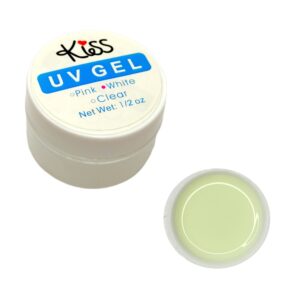 Acrílico UV gel blanco y transparente marca Kiss LOTE 1