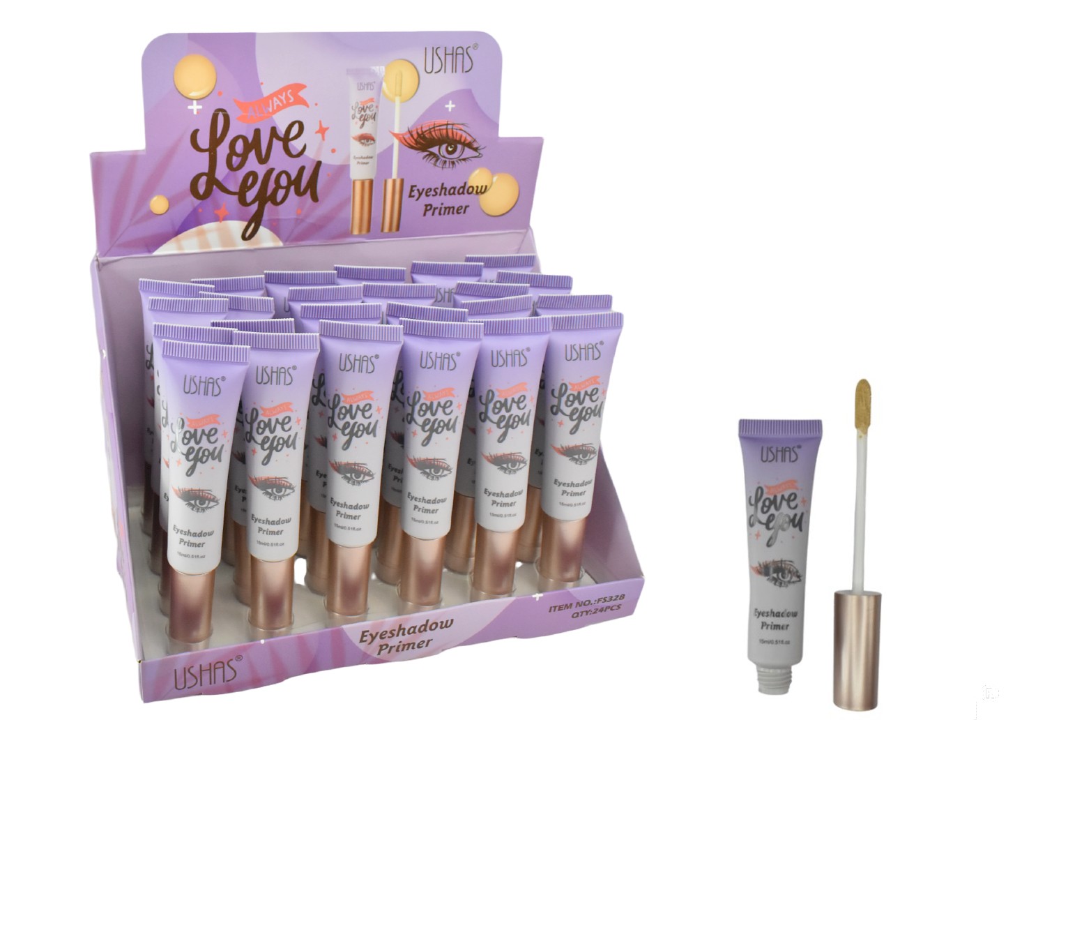 Primer para ojos Ushas love you presentación lila