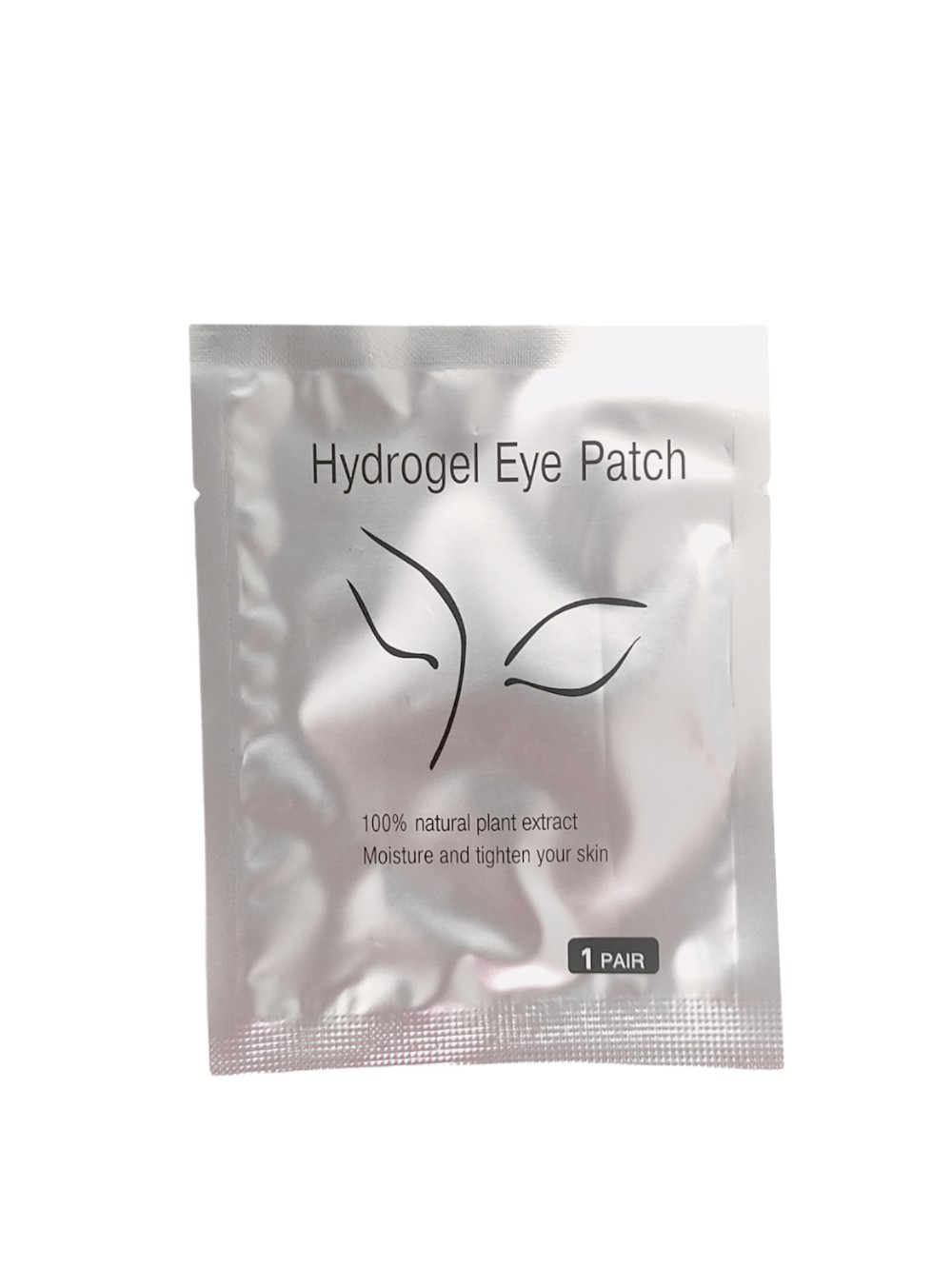 Parche hidrogel para extensiones de pestañas sobre plateado