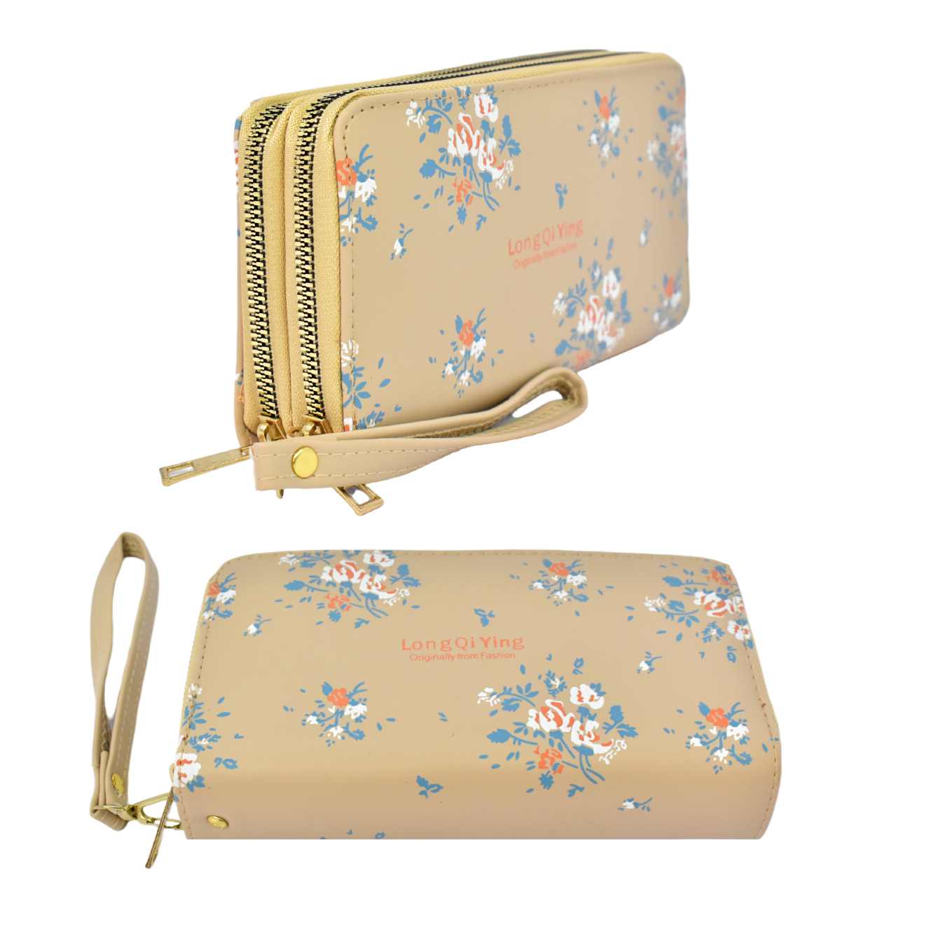Billetera para dama diseño floral Long Qi Ying