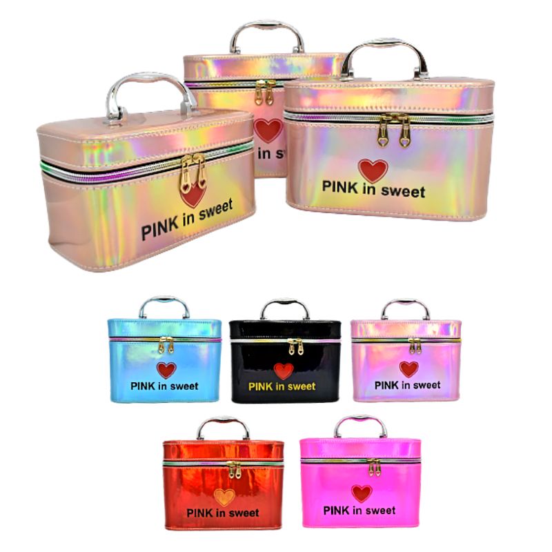 Kit 3 en 1 cosmetiqueras Pink In Sweet