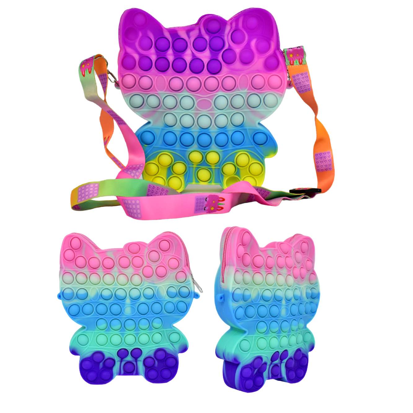 Mochila antiestrés para niña con diseño de gato