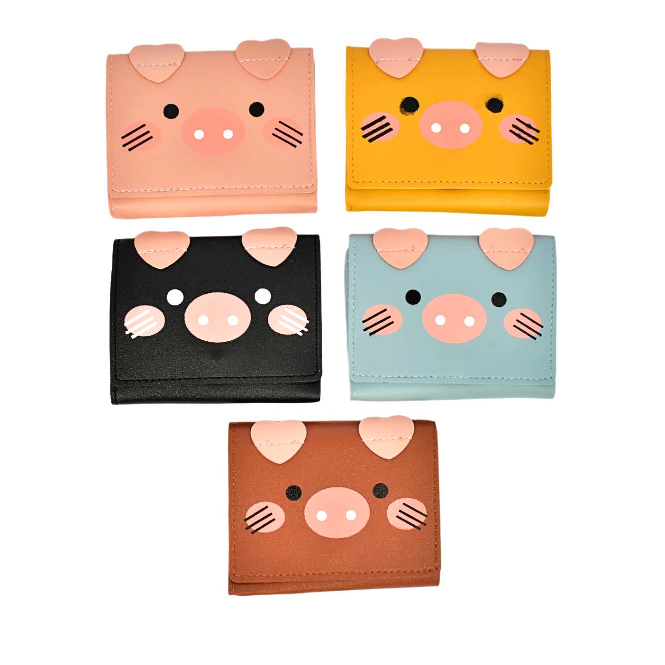 Billetera para dama presentación animales animados con orejas de corazón - Imagen 2