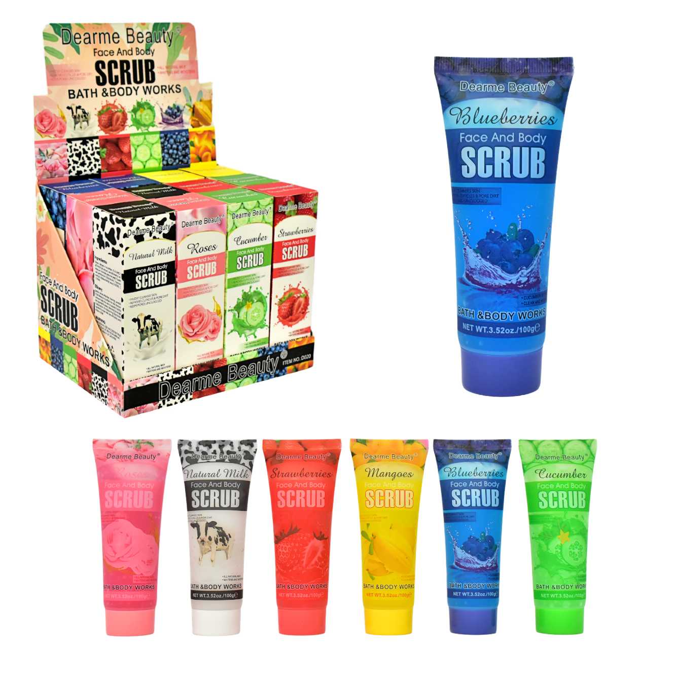 Gel exfoliante para rostro y cuerpo Dearme Beauty variado