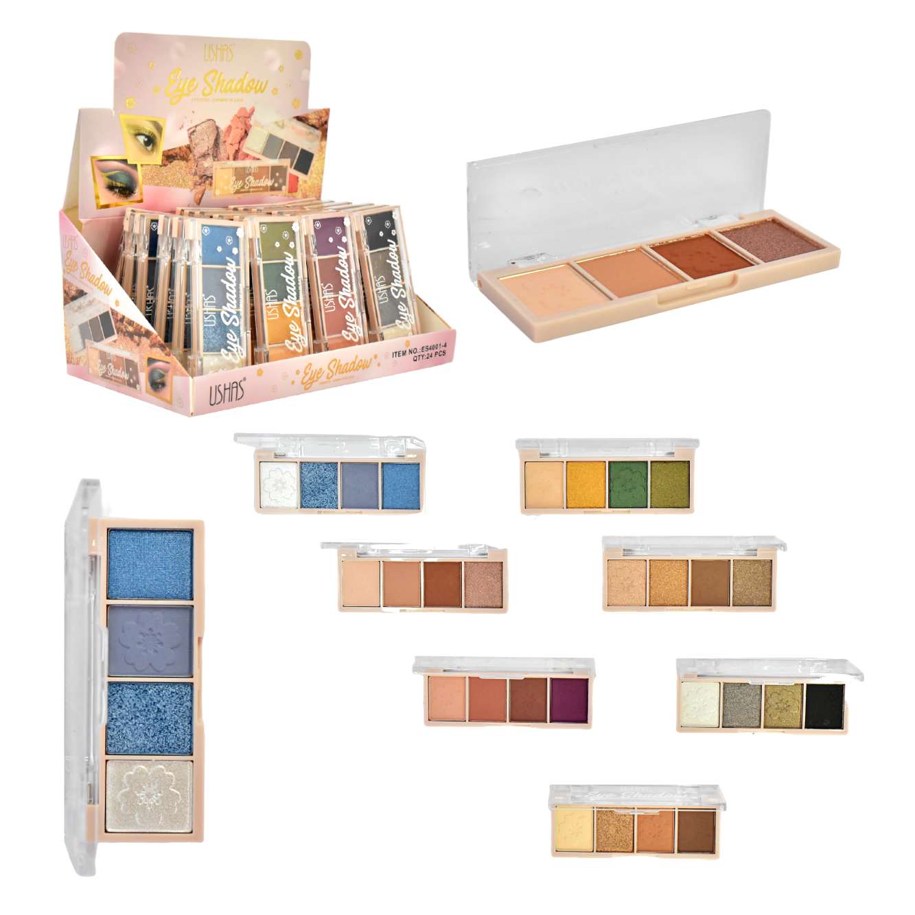 Sombra para ojos en diferentes tonalidades 4 colores Ushas