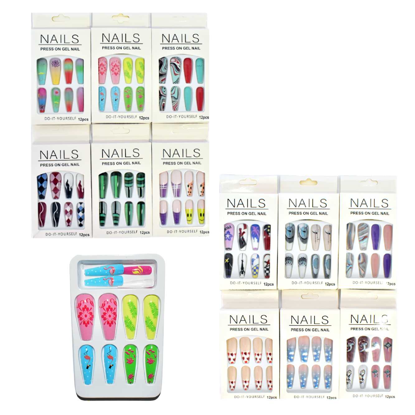 Uñas Press on Nails gel nail Do it yourself variados