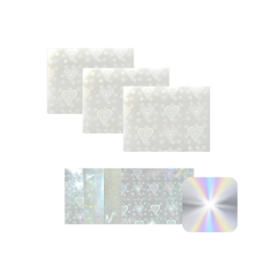 Stickers para uñas con diseño holográfico platinado