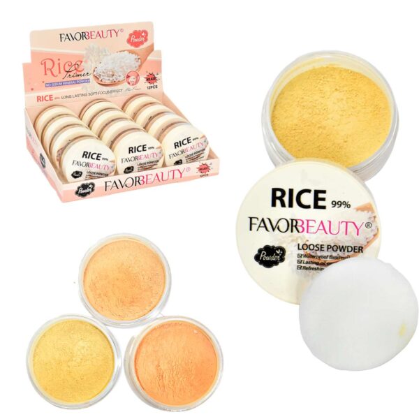 Polvo suelto facial de arroz FavorBeauty