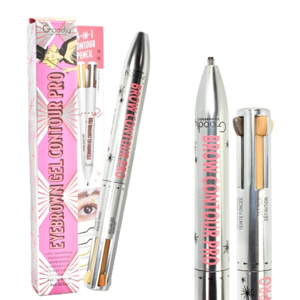 Lápiz para cejas 4 en 1 en gel retráctil Goodly