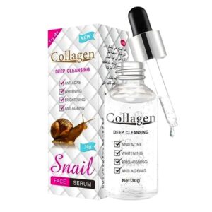 Serum facial Collagen deep cleansing snail presentación gotero 30ml