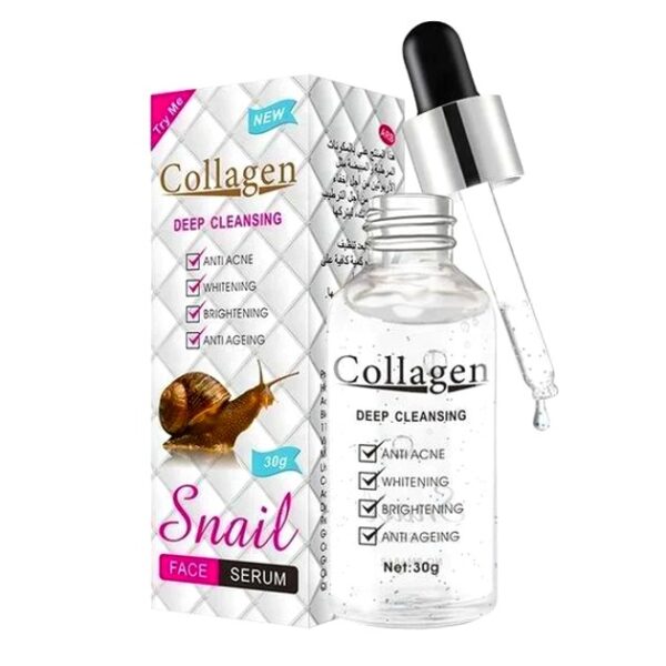 Serum facial Collagen deep cleansing snail presentación gotero 30ml