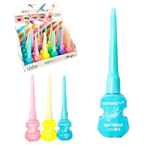 Delineador Liquido Clores Neon Hedybeauty Presentacion Guitarra
