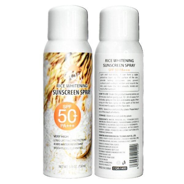 Bloqueador Solar En Spray Cqk De Arroz 150Ml