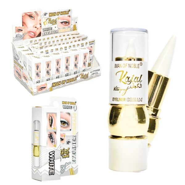 Delineador Rectractil En Crema Color Blanco Iman Of Noble