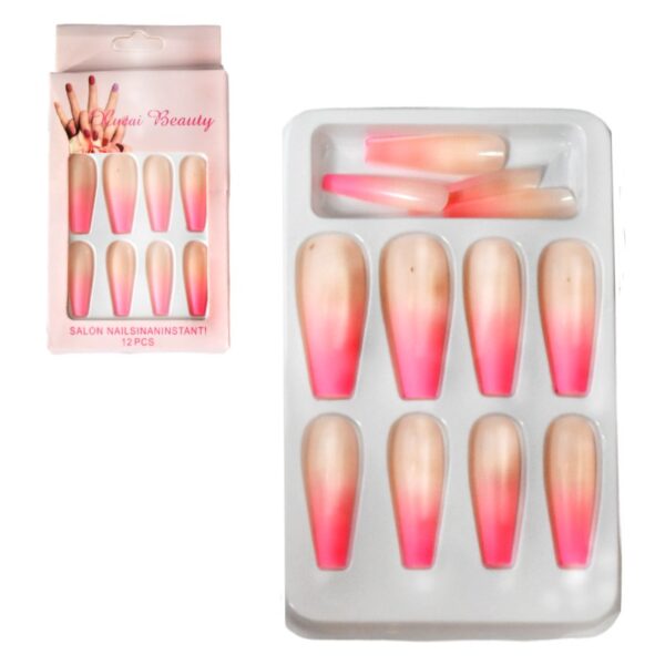 Uñas Press On Nails 12pcs LT1 - Imagen 4