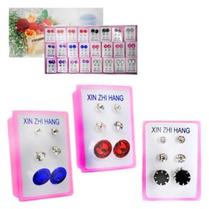 Aretes con diseños Surtidos En Presentación de Cajitas