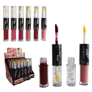 LABIAL MATE Y GLOSS MAGIC 2 EN 1 PLATEADO HUXIA BEAUTY